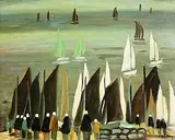 Markey Robinson, Shawlies Watching the Regatta, oil on board