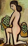 Markey Robinson, The Fruit Gatherer, gouache on board