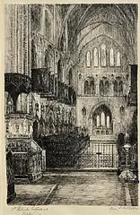 St. Patricks Cathedral, Dublin by Flora Mitchell, 1919, pen and ink on paper, sold Mar 2025