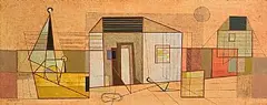 Kenneth Mahood, Abstract Shapes, oil on board