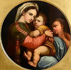 Raphael, Madonna and Child, oil on canvas