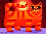 Graham Knuttel, Dawn, The Ginger Cat, acrylic on canvas
