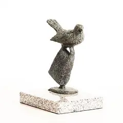 Bird with Bell by Oisín Kelly, bronze on granite base, sold Mar 2025