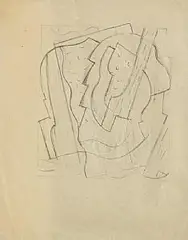 Mainie Jellett, Abstract Composition, pencil on paper