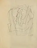 Mainie Jellett, Abstract Composition, pencil on paper