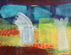 Untitled by Martin Finnin, 2004, oil on paper, sold Mar 2025