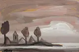Reflective Light by Markey Robinson, gouache on board, offered Mar 2025