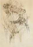 Holy Well 3 by Terence P. Flanagan, mixed media on paper, offered Mar 2025