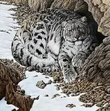 Steve Burgess Canadian, Ghost of the Altai, oil on board