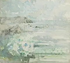 Denise Ferran, Malinmore, Co. Donegal, 1977, watercolour on silk