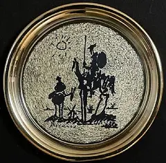 Don Quixote by Pablo Picasso Spanish, silver plate made from 6 ounces of sterling silver by the Washington Mint in 1972 - number 6591 from 9800, sold Mar 2025
