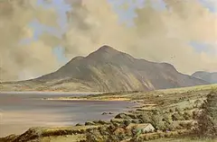 David Anthony Overend, Mweelrea from Lettergesh Road, Connemara, oil on canvas