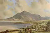 David Anthony Overend, Mweelrea from Lettergesh Road, Connemara, oil on canvas