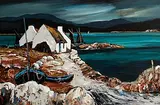 J.P. Rooney, Conways Cottage, Connemara, oil on board