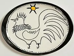 The Hen by John Ffrench, ceramic plate, offered Mar 2025