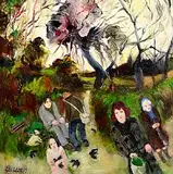 Gill Watkiss British, The Broken Bird, oil on canvas