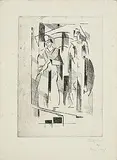 Albert Gleizes, Two Figures, etching
