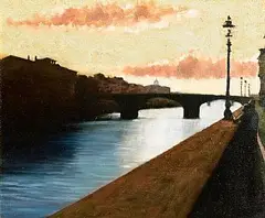 Brian Smyth, Lovers in the City, 2009, oil on canvas