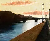 Brian Smyth, Lovers in the City, 2009, oil on canvas