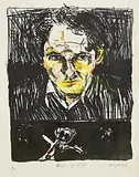 Brian Maguire, Two Drawings of Self, 1982, lithograph - number 11 from an edition of 11