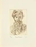 William Orpen, George Russell, etching - number 35 from an edition of 40