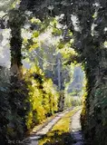 Mark O'Neill, The Lighted Way, 2015, oil on board
