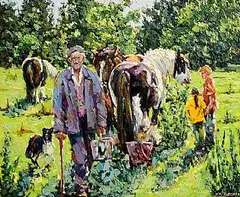 Summertime by James S. Brohan, oil on canvas, sold Jan 2025