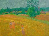 Summer Evening by Desmond Carrick, oil on board, sold Jan 2025