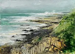 Donald Teskey, Ballycastle Bay, Co. Mayo, 2021, acrylic on paper