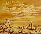 Daniel O'Neill, Elijah in the Wilderness, oil on board