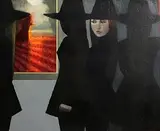John Shinnors, Young Witches Warning From History, 1974, oil on canvas laid on panel