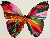 Butterfly Spin by Damien Hirst British, acrylic on card, sold Jan 2025