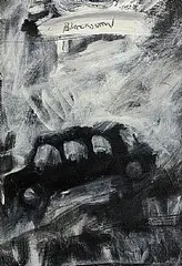 Black Cab by Basil Blackshaw, oil on canvas, sold Jan 2025