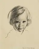Seán O'Sullivan, Portrait of a Young Lady, 1935, pencil on paper