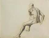 Countess Markievicz, Seated Male, charcoal on paper