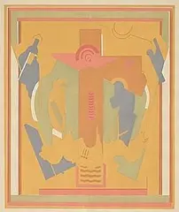 Albert Gleizes, Crucifixion, eleven colour pochoir