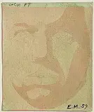 Edward McGuire, Study for Gareth Brown, 1959, oil and mixed media on canvas laid on board