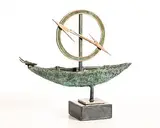 Ray Delaney, Finding North, 2024, unique bronze on stone base