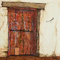 John Verling, The Cottage Door Series, tempera on panel