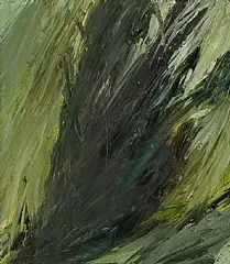 Mary Lohan, Dark Tree Trunk, oil on card