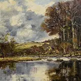 Fergus O'Ryan, October Squall, Annamoe, oil on board