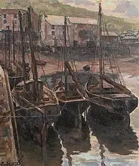 Paul Nietsche, Low Tide, oil on board