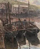 Paul Nietsche, Low Tide, oil on board