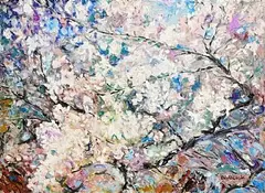 David Clarke, Spring Burst, oil on canvas