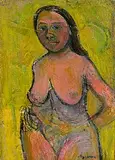 Stella Steyn, Female Nude, oil on canvas