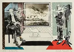 Micheal Farrell, La Rencontre, 1984, etching - number 36 from an edition of 90