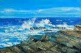 Henry Morgan, Storm Kilkee, 2024, oil on canvas