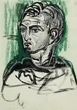 Evie Hone, Study for Head 1, gouache on paper