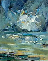 Douglas Hutton, Shore, Connemara, oil on canvas