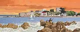 John Francis Skelton, Skyfull Cast, Dun Laoghaire, oil on canvas board